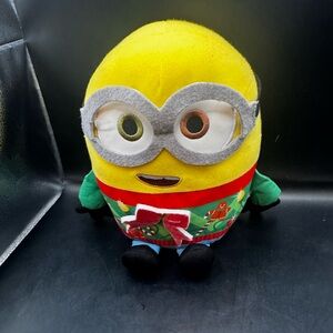 Illuminations Minions Bob 11” Despicable Me Holiday Sweater Stuffed Plush- EUC